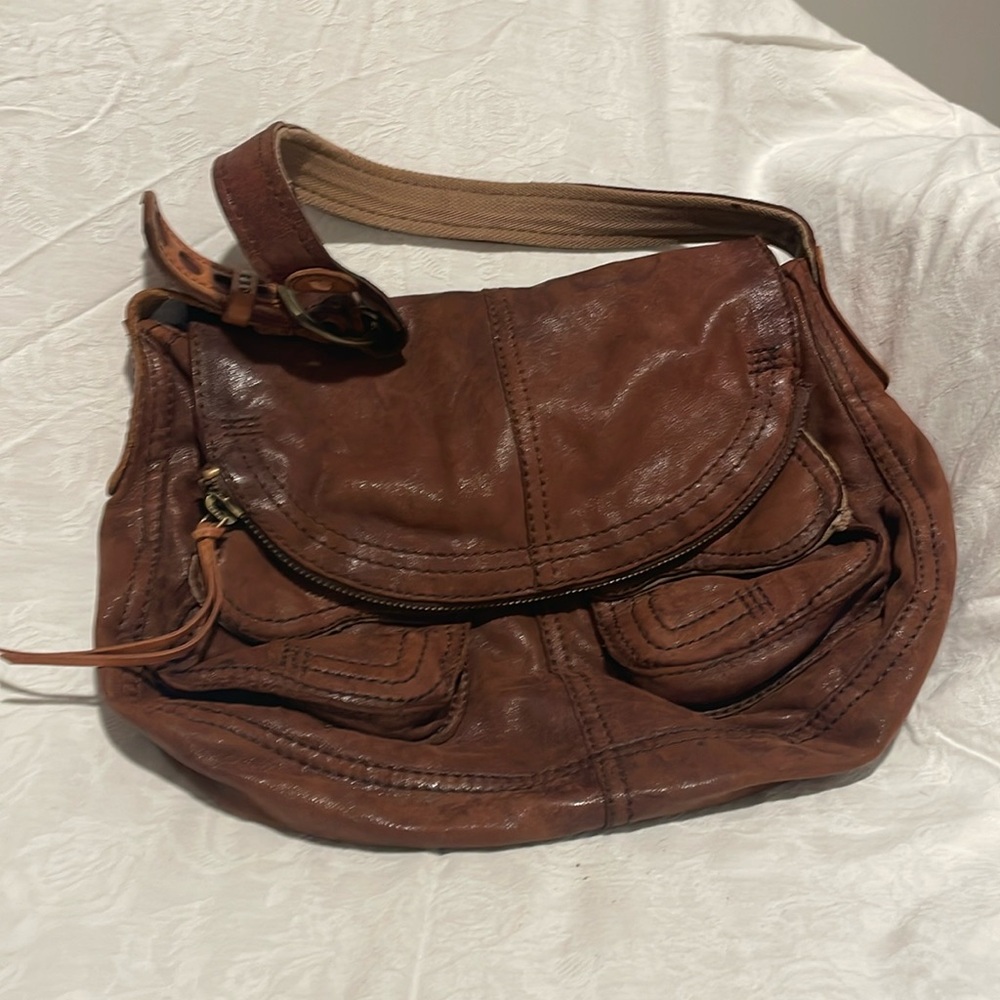 lucky leather shoulder bag